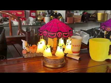 Halloween Ghost Carousel Motion Night Light Lamp