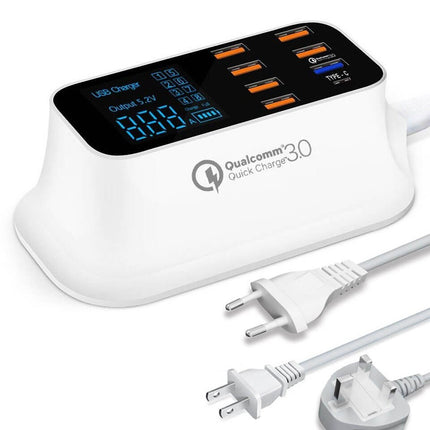 Quick Charge 3.0 Smart USB Charging Station accessory, fast usb charger hub, smart charging dock, quick charge 3.0 multi-port station, universal usb charging hub, desktop fast charger, smart gadget accessory, efficient charging solution