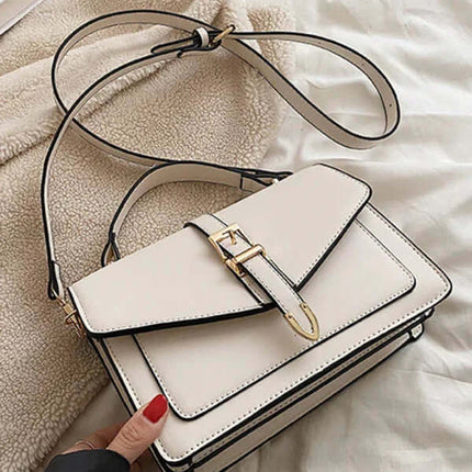 Retro Small Square Shoulder Crossbody Bag for Women pocket free design