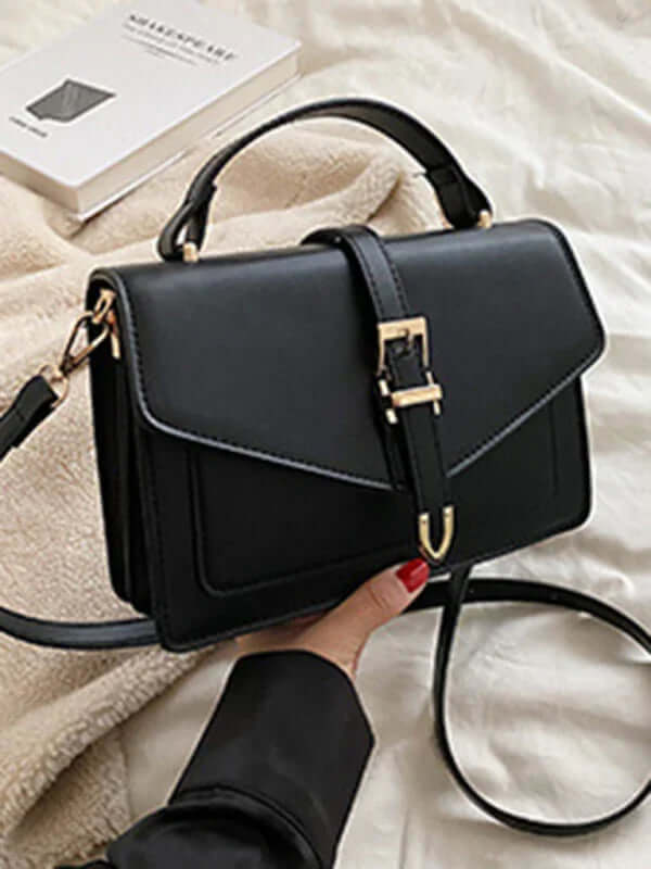 Retro Small Square Shoulder Crossbody Bag for Women front view