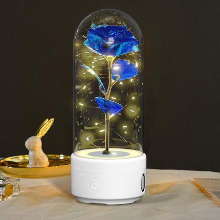Romantic Rose LED Flower Lamp Bluetooth Speaker living room styling