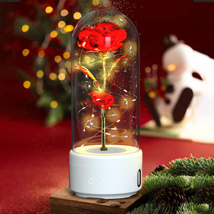 Romantic Rose LED Flower Lamp Bluetooth Speaker mood lighting setup