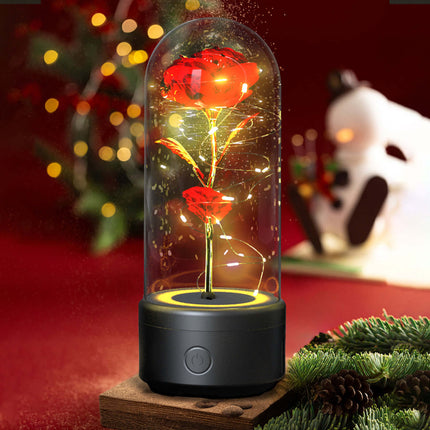 Romantic Rose LED Flower Lamp Bluetooth Speaker modern romantic decor