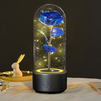 Romantic Rose LED Flower Lamp Bluetooth Speaker Bluetooth function display
