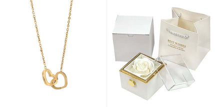 Rotating Rose Jewelry Box gift presentation for Valentines Day.