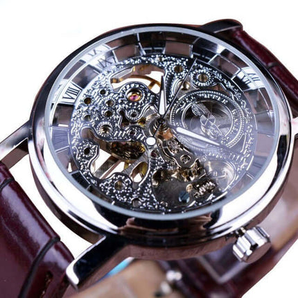 Luxury Skeleton Mechanical Self Winding Watch for Men mechanical movement