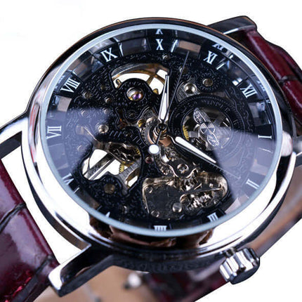 Luxury Skeleton Mechanical Self Winding Watch for Men lightweight build