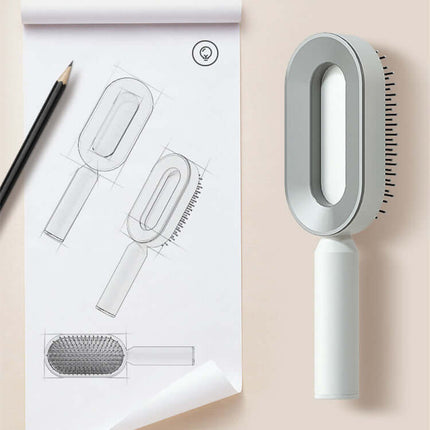 Self Cleaning Hair Brush One-key Airbag Massage Comb anti-static hairbrush.