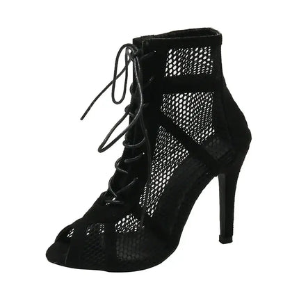Mesh High Heel Sandals for Summer & Evening Wear comfortable fit walking view