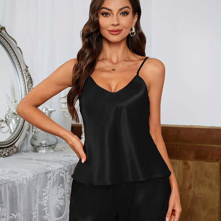 Lace Cami & Shorts Pajama Set for Sleep & Lounge shorts detail view