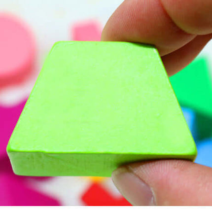 Shape Matching Building Blocks water based paint.