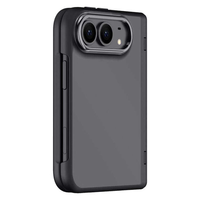 Shield Series HD Film Matte iPhone Duo Phone Case shown from the back, highlighting dual camera cutouts and sleek matte design.