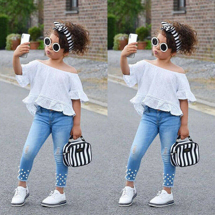 Shirt Shorts Girls Clothes rabbit fur blend fabric.