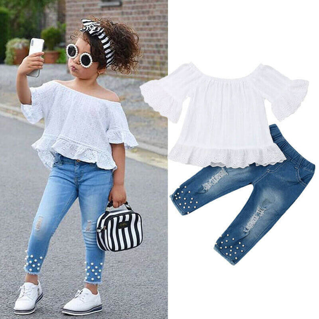 Shirt Shorts Girls Clothes fashion kids wear.