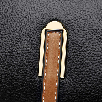 Simple Shoulder Texture Western Style Messenger Bag soft PU material