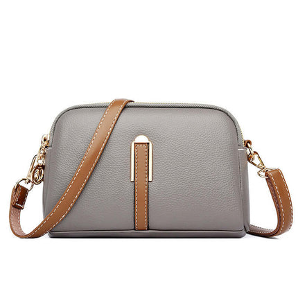 Simple Shoulder Texture Western Style Messenger Bag red accessory bag