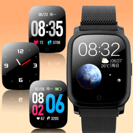 Smart Pedometer Watch Temperature Activity Tracker side angle