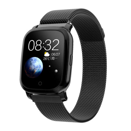 Smart Pedometer Watch Temperature Activity Tracker on wrist