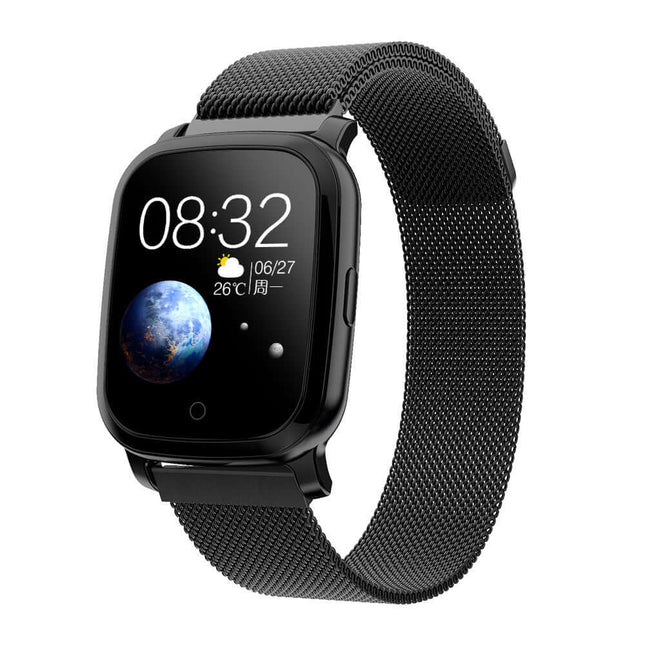 Smart Pedometer Watch Temperature Activity Tracker on wrist