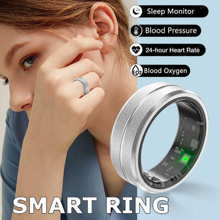Smart Ring Men Women Heart Rate Blood Oxygen Monitor size chart 7 to 12.