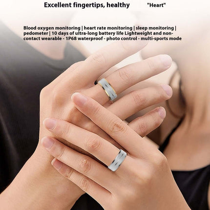 Smart Ring Men Women Heart Rate Blood Oxygen Monitor US size 8 perimeter 56.9mm.