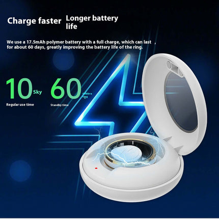 Smart Ring Men Women Heart Rate Blood Oxygen Monitor sleep analysis statistics.