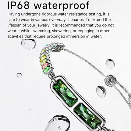 Smart Screenless Bracelet With Heart Rate Monitor water splash test showing IP68 ingress protection