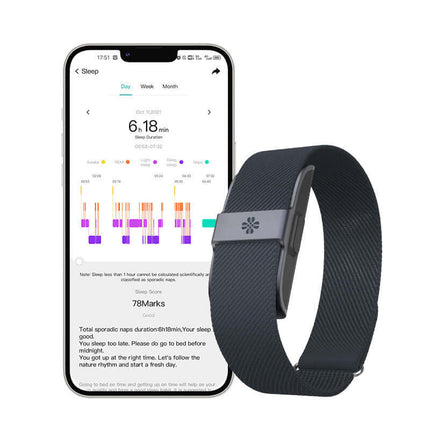 Smart fitness bracelet with heart rate tracking side view