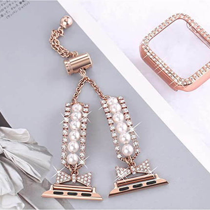 Smart Watch Pearl Bracelet Band – Elegant Replacement Strap for Women, smartwatch bracelet band, pearl watch strap, elegant smartwatch band, women smartwatch accessories, replacement watch strap, luxury pearl bracelet band, fashion smartwatch band