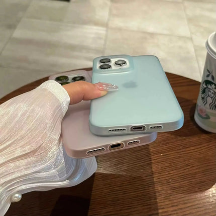 Soft Matte Candy Phone Case for iPhone transparent bumper detail