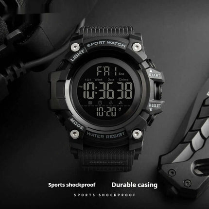 Sport Camouflage Electronic Outdoor Wristwatch front view