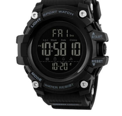 Sport Camouflage Electronic Outdoor Wristwatch black color