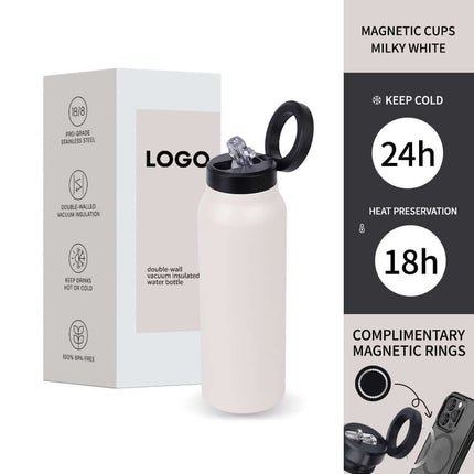 Stainless Steel Magnetic Water Bottle video call stand.