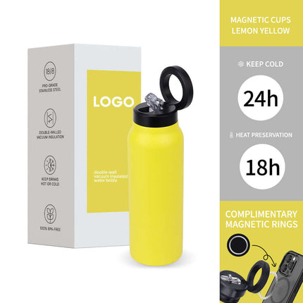 Stainless Steel Magnetic Water Bottle leak proof design.