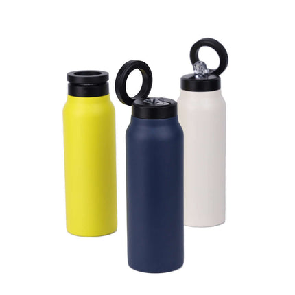 Stainless Steel Magnetic Water Bottle dark blue insulated mug.