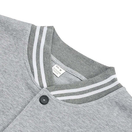 stand collar loose sports fleece suit set with warm jacket fabric