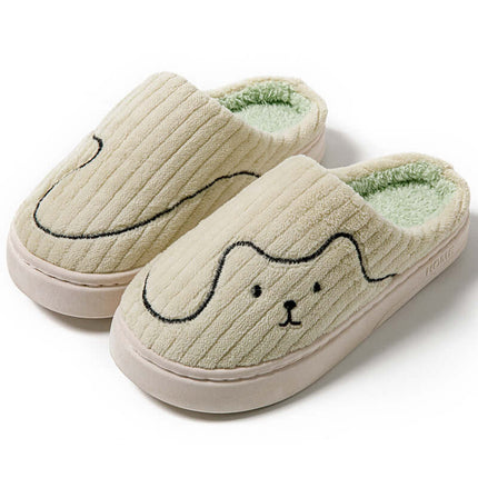 Striped Cat Slippers non slip rubber sole.