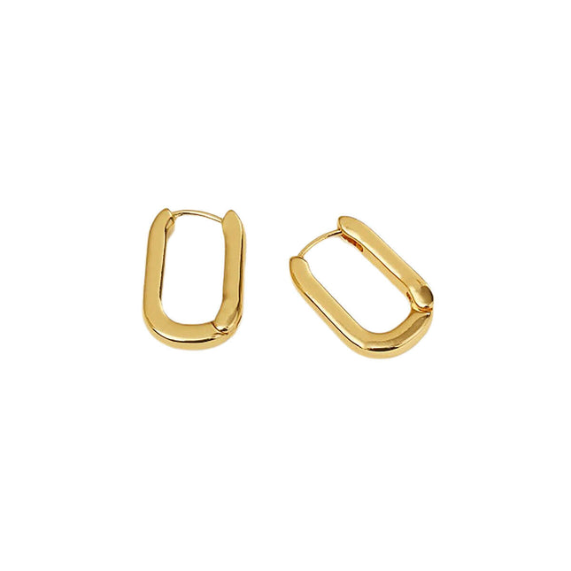 Stylish Minimalist Square Anti-drop Ear Clips platinum plated jewelry.