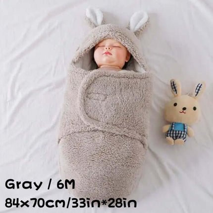 Super Soft Baby Sleeping Bag Fluffy Fleece Swaddle comfortable ergonomic layout designed beautifully for newborn boys and girls.