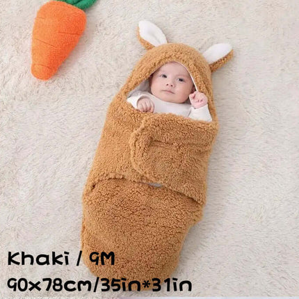 Super Soft Baby Sleeping Bag Fluffy Fleece Swaddle premium non-allergic fibers detailed under high-resolution studio lighting.
