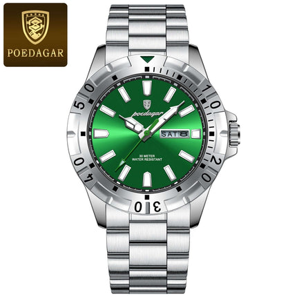 Swiss Waterproof Luminous Men’s Fashion Watch gold green