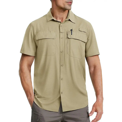 Quick Dry UPF 50+ Outdoor Fishing Hiking Shirt Men fishing performance lightweight travel shirt