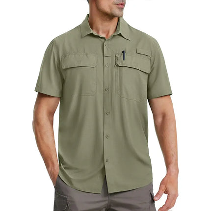 Quick Dry UPF 50+ Outdoor Fishing Hiking Shirt Men fishing performance for summer outdoor use