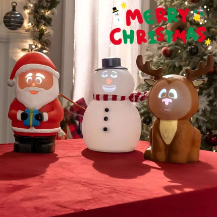 Talking Animated Snowman – Blinking Eyes, Light-Up Display & Playful Voice | Christmas Holiday Table Centerpiece Decoration, animated snowman decoration, talking christmas snowman, light up snowman, festive table centerpiece, holiday home decor, christmas