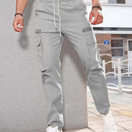 Zipper Detail Sports Overalls for Men streetwear outfit