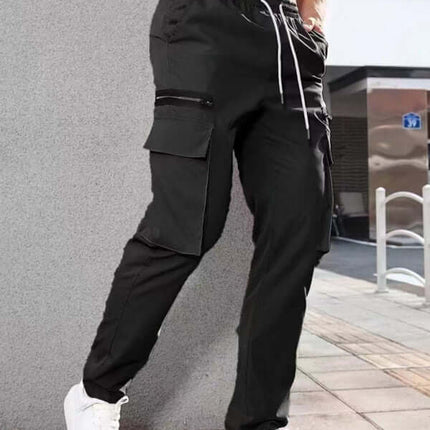 Zipper Detail Sports Overalls for Men urban fashion look