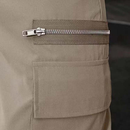 Zipper Detail Sports Overalls for Men relaxed fit display