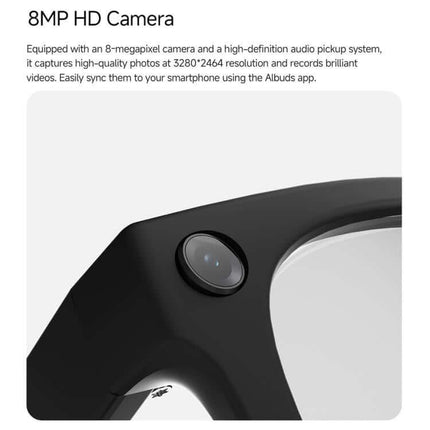 TurboView Ultra HD 8MP AI Smart Video Glasses high fidelity audio music playback stereo speakers