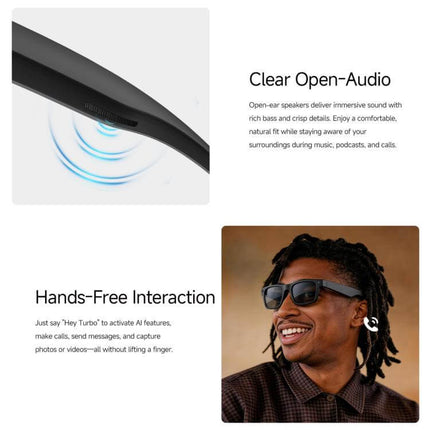 TurboView Ultra HD 8MP AI Smart Video Glasses High Resolution Recording