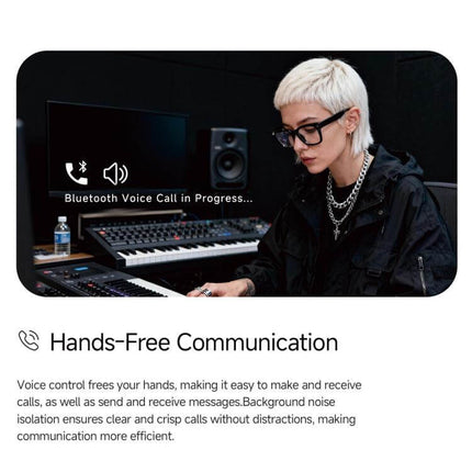 TurboView Ultra HD 8MP AI Smart Video Glasses enc dual mic noise reduction calling features